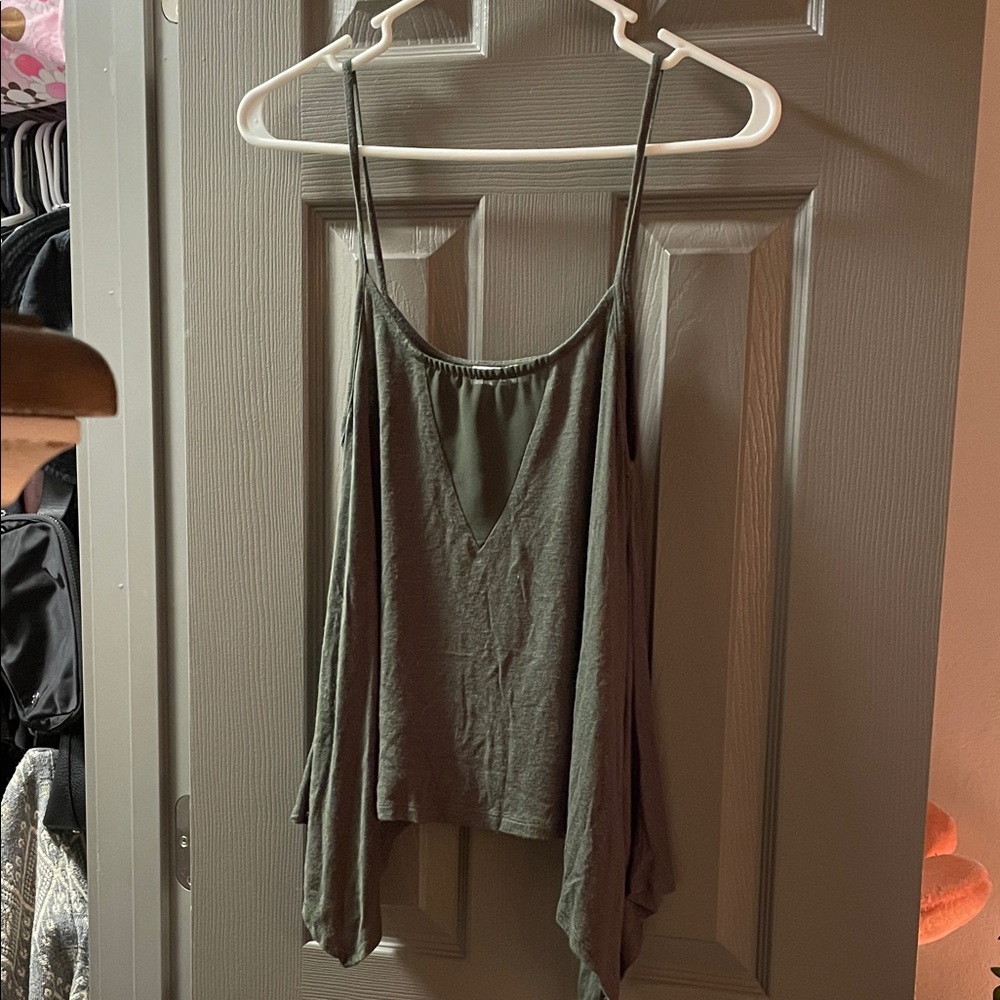 Olive Green Women's Spaghetti Strap Top